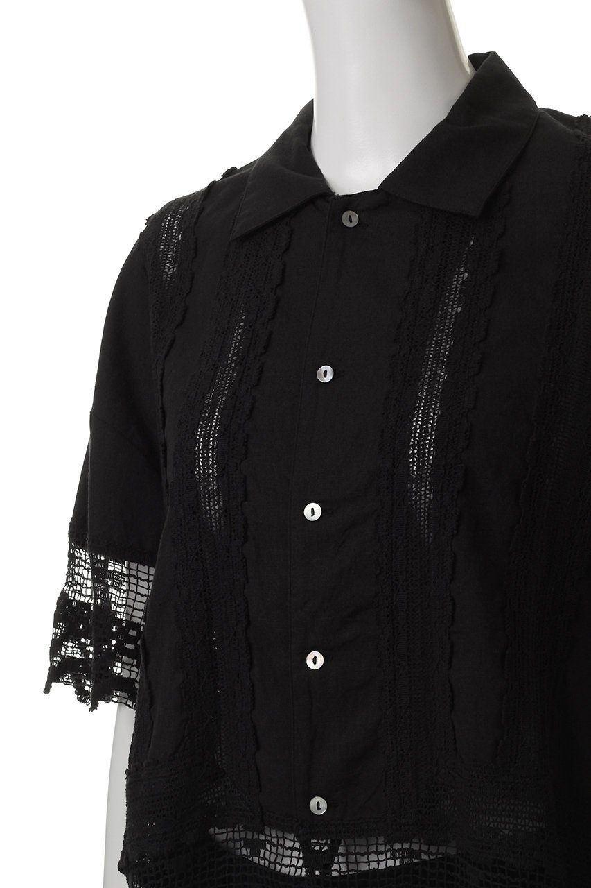 【エリオポール/heliopole】の【normment】CTN FLEX LACE ブラウス 人気、トレンドファッション・服の通販 founy(ファニー) 　ファッション　Fashion　レディースファッション　Fashion for Women　トップス・カットソー　Cut & Sew Tops　シャツ・ブラウス・オフィスカジュアル　Elegant Blouses & Button-Ups　おすすめ　Recommended / Our Picks　インナー　Innerwear　ショート　Short, Short Length　シンプル　Simple, Minimal　スリーブ　Sleeve, Long Sleeve / Short Sleeve　ボトム　Bottoms, Lower Wear　レース　Lace, Lace Fabric　other-5|ID: prp329100004882453 ipo3291000000036443889