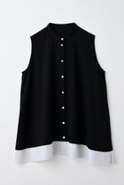【エンフォルド/ENFOLD】のLAYERED A-LINE TANK-TOPS/タンクトップ 人気、トレンドファッション・服の通販 founy(ファニー) ファッション Fashion レディースファッション Fashion for Women トップス・カットソー Cut & Sew Tops キャミソール&ノースリーブ Camisoles & Sleeveless Tops シャツ・ブラウス・オフィスカジュアル Elegant Blouses & Button-Ups スリーブ Sleeve, Long Sleeve / Short Sleeve タンク Tank Top, Sleeveless Top ノースリーブ Sleeveless, No-Sleeve エレガント 上品 Elegant thumbnail ブラック|ID: prp329100004882465 ipo3291000000036444001