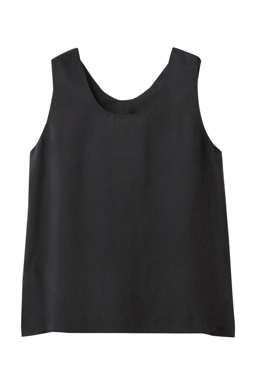 【プルミエ アロンディスモン/1er Arrondissement】のキュプラフィブリルタンクトップ インテリア・キッズ・メンズ・レディースファッション・服の通販 founy(ファニー) 　ファッション　Fashion　レディースファッション　Fashion for Women　トップス・カットソー　Cut & Sew Tops　キャミソール&ノースリーブ　Camisoles & Sleeveless Tops　シャツ・ブラウス・オフィスカジュアル　Elegant Blouses & Button-Ups　とろみ　Fluid, Flowy Fabric　インナー　Innerwear　エレガント 上品　Elegant　ジャケット　Jacket, Outerwear　タンク　Tank Top, Sleeveless Top　ノースリーブ　Sleeveless, No-Sleeve　ブラック|ID: prp329100004882467 ipo3291000000036444011