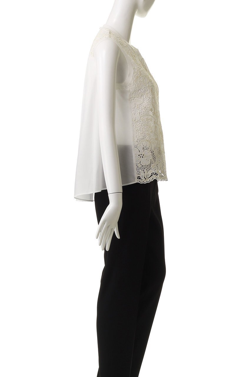 【アナイ/ANAYI】のケミカルレースフレアブラウス 人気、トレンドファッション・服の通販 founy(ファニー) ファッション Fashion レディースファッション Fashion for Women トップス・カットソー Cut & Sew Tops キャミソール&ノースリーブ Camisoles & Sleeveless Tops シャツ・ブラウス・オフィスカジュアル Elegant Blouses & Button-Ups エレガント 上品 Elegant ギャザー Gathered, Ruffled ノースリーブ Sleeveless, No-Sleeve フェミニン Feminine, Girly フラワー Flower, Floral フレア Flare, Flared レース Lace, Lace Fabric other-3|ID: prp329100004882473 ipo3291000000036444105