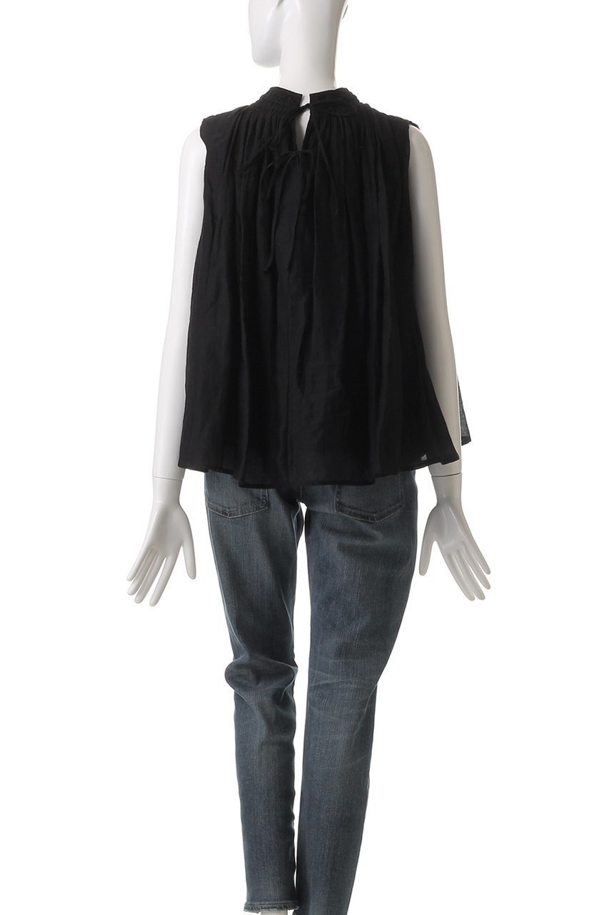 【マリリンムーン/MARILYN MOON】のタックテクニックシアーコットンフレアブラウス 人気、トレンドファッション・服の通販 founy(ファニー) 　ファッション　Fashion　レディースファッション　Fashion for Women　トップス・カットソー　Cut & Sew Tops　キャミソール&ノースリーブ　Camisoles & Sleeveless Tops　シャツ・ブラウス・オフィスカジュアル　Elegant Blouses & Button-Ups　インド　Indian Textile　エレガント 上品　Elegant　ギャザー　Gathered, Ruffled　サテン　Satin, Glossy Fabric　シアー　Sheer, See-Through　デニム　Denim, Jeans Material　ノースリーブ　Sleeveless, No-Sleeve　フレア　Flare, Flared　リゾート　Resort, Vacation Style　リュクス　Luxury, Elegant, High-End, Chic　夏　Summer　other-4|ID: prp329100004882474 ipo3291000000036444120