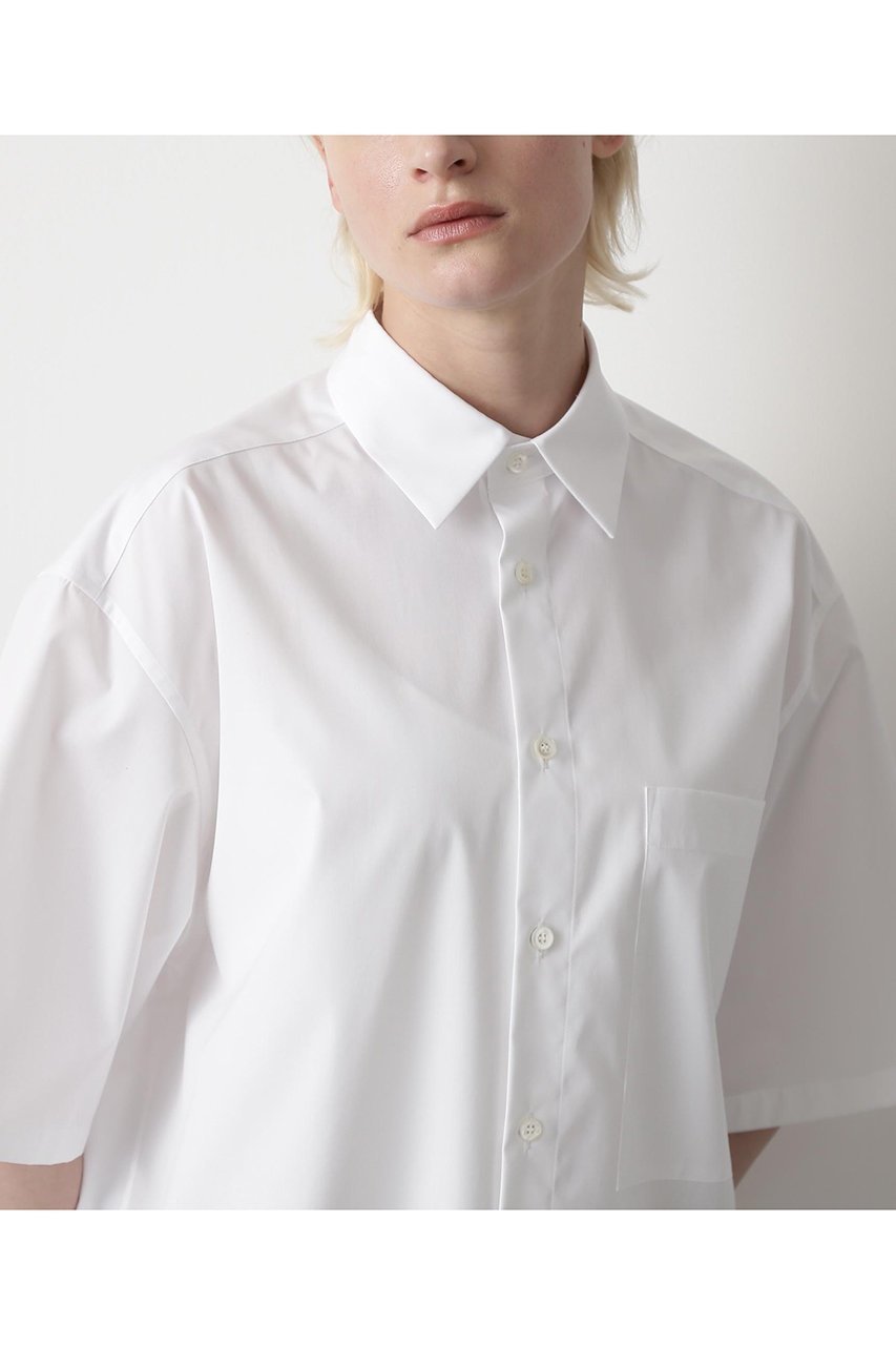 【ヒューエルミュージアム/hueLe Museum】の【STUMBLY】Half Sleeve Shirt 人気、トレンドファッション・服の通販 founy(ファニー) 　ファッション　Fashion　レディースファッション　Fashion for Women　トップス・カットソー　Cut & Sew Tops　シャツ・ブラウス・オフィスカジュアル　Elegant Blouses & Button-Ups　ショート　Short, Short Length　シンプル　Simple, Minimal　スリーブ　Sleeve, Long Sleeve / Short Sleeve　タイプライター　Typewriter Fabric, Crisp Cotton　other-6|ID: prp329100004882487 ipo3291000000036444246