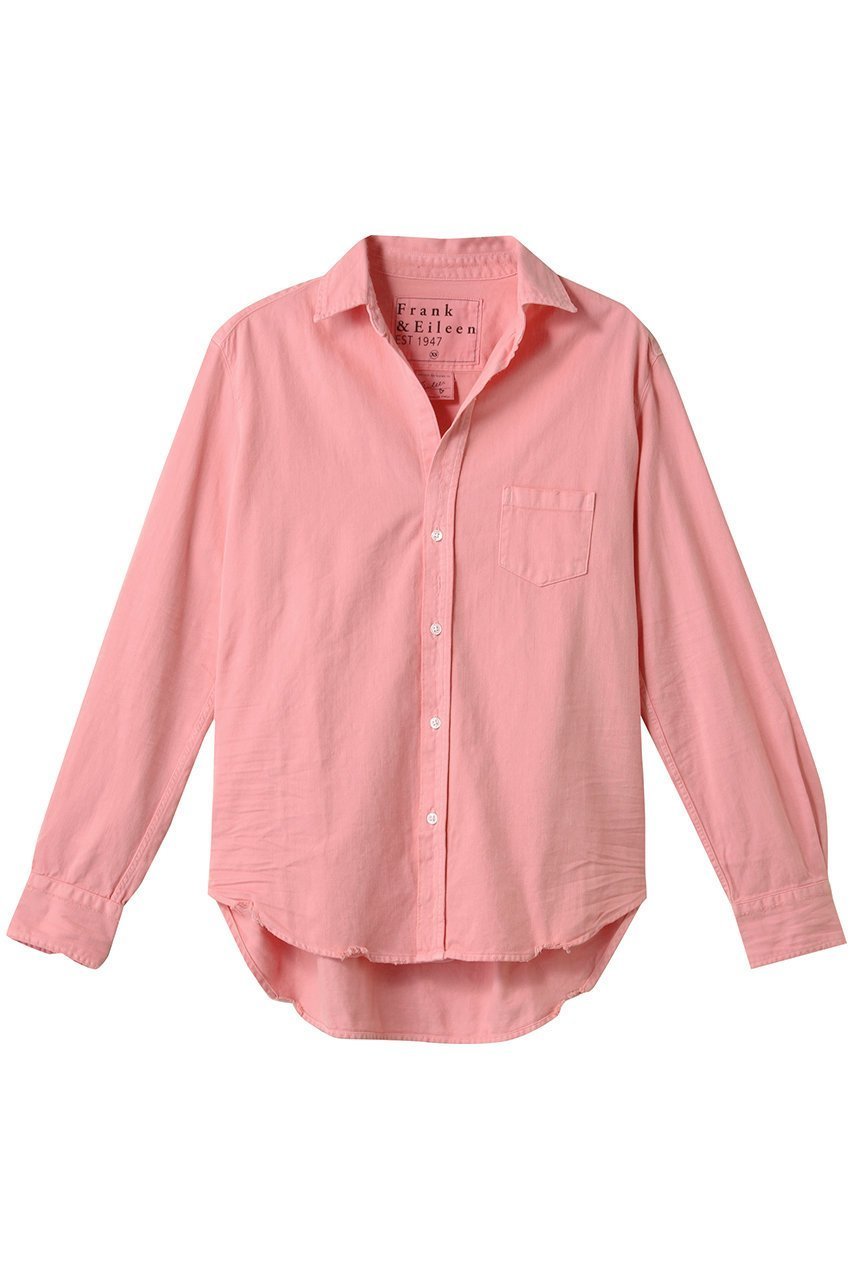 【フランク&アイリーン/Frank&Eileen】のEILEEN イタリアンフェイマスデニム カラーシャツ 人気、トレンドファッション・服の通販 founy(ファニー) 　ファッション　Fashion　レディースファッション　Fashion for Women　トップス・カットソー　Cut & Sew Tops　シャツ・ブラウス・オフィスカジュアル　Elegant Blouses & Button-Ups　シンプル　Simple, Minimal　スリーブ　Sleeve, Long Sleeve / Short Sleeve　ダメージ　Distressed, Destroyed　フレア　Flare, Flared　ポケット　Pocket, Pocket Detail　マニッシュ　Mannish, Boyish　ロング　Long, Long-Length　 other-1|ID: prp329100004882496 ipo3291000000036444318