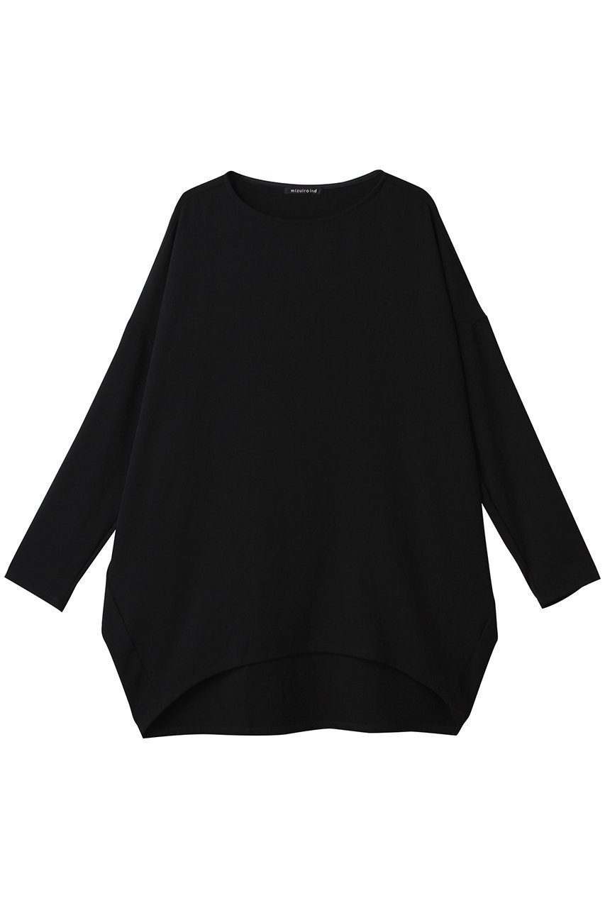 【ミズイロ インド/mizuiro ind】のgeorgette boat neck cocoon P/O プルオーバー インテリア・キッズ・メンズ・レディースファッション・服の通販 founy(ファニー) 　ファッション　Fashion　レディースファッション　Fashion for Women　トップス・カットソー　Cut & Sew Tops　シャツ・ブラウス・オフィスカジュアル　Elegant Blouses & Button-Ups　カジュアルプルオーバー・ニットトップス　Pullovers & Knit Tops / Casual Pullovers　なめらか　Smooth, Silky Texture　ショルダー　Shoulder, Shoulder Strap　シンプル　Simple, Minimal　ジョーゼット　Georgette, Semi-Sheer Fabric　スリーブ　Sleeve, Long Sleeve / Short Sleeve　デコルテ　Décolleté, Neckline　ドロップ　Drop Shoulder, Dropped Style　ロング　Long, Long-Length　エレガント 上品　Elegant　black|ID: prp329100004882508 ipo3291000000036444471