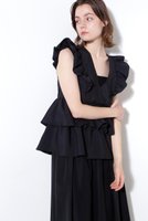 【ヒューエルミュージアム/hueLe Museum】の【hLM】フリルブラウス 人気、トレンドファッション・服の通販 founy(ファニー) ファッション Fashion レディースファッション Fashion for Women トップス・カットソー Cut & Sew Tops キャミソール&ノースリーブ Camisoles & Sleeveless Tops シャツ・ブラウス・オフィスカジュアル Elegant Blouses & Button-Ups ノースリーブ Sleeveless, No-Sleeve フリル Frill, Ruffle |ID:prp329100004882534