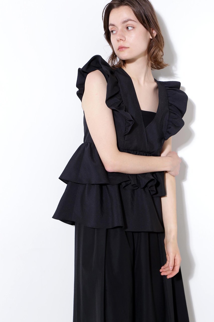 【ヒューエルミュージアム/hueLe Museum】の【hLM】フリルブラウス 人気、トレンドファッション・服の通販 founy(ファニー) ファッション Fashion レディースファッション Fashion for Women トップス・カットソー Cut & Sew Tops キャミソール&ノースリーブ Camisoles & Sleeveless Tops シャツ・ブラウス・オフィスカジュアル Elegant Blouses & Button-Ups ノースリーブ Sleeveless, No-Sleeve フリル Frill, Ruffle other-1|ID: prp329100004882534 ipo3291000000036444712