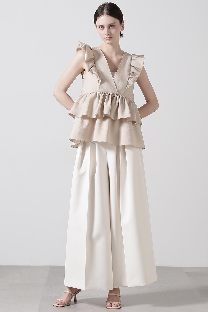 【ヒューエルミュージアム/hueLe Museum】の【hLM】フリルブラウス 人気、トレンドファッション・服の通販 founy(ファニー) ファッション Fashion レディースファッション Fashion for Women トップス・カットソー Cut & Sew Tops キャミソール&ノースリーブ Camisoles & Sleeveless Tops シャツ・ブラウス・オフィスカジュアル Elegant Blouses & Button-Ups ノースリーブ Sleeveless, No-Sleeve フリル Frill, Ruffle other-2|ID: prp329100004882534 ipo3291000000036444718