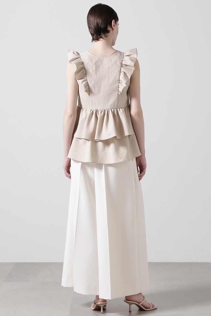 【ヒューエルミュージアム/hueLe Museum】の【hLM】フリルブラウス 人気、トレンドファッション・服の通販 founy(ファニー) ファッション Fashion レディースファッション Fashion for Women トップス・カットソー Cut & Sew Tops キャミソール&ノースリーブ Camisoles & Sleeveless Tops シャツ・ブラウス・オフィスカジュアル Elegant Blouses & Button-Ups ノースリーブ Sleeveless, No-Sleeve フリル Frill, Ruffle other-4|ID: prp329100004882534 ipo3291000000036444722