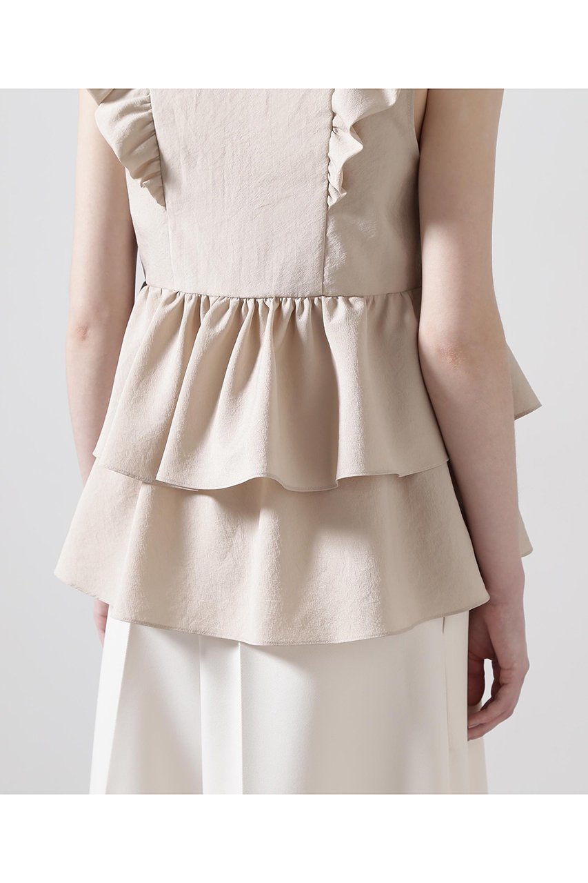 【ヒューエルミュージアム/hueLe Museum】の【hLM】フリルブラウス 人気、トレンドファッション・服の通販 founy(ファニー) ファッション Fashion レディースファッション Fashion for Women トップス・カットソー Cut & Sew Tops キャミソール&ノースリーブ Camisoles & Sleeveless Tops シャツ・ブラウス・オフィスカジュアル Elegant Blouses & Button-Ups ノースリーブ Sleeveless, No-Sleeve フリル Frill, Ruffle other-8|ID: prp329100004882534 ipo3291000000036444732