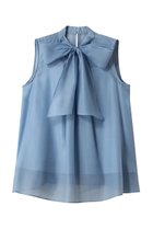 【アナイ/ANAYI】のオーガンジーリボンボウタイブラウス 人気、トレンドファッション・服の通販 founy(ファニー) ファッション Fashion レディースファッション Fashion for Women トップス・カットソー Cut & Sew Tops キャミソール&ノースリーブ Camisoles & Sleeveless Tops シャツ・ブラウス・オフィスカジュアル Elegant Blouses & Button-Ups エアリー Airy Texture エレガント 上品 Elegant オーガンジー Organza Fabric シンプル Simple, Minimal デニム Denim, Jeans Material ノースリーブ Sleeveless, No-Sleeve フェミニン Feminine, Girly リボン Ribbon, Bow thumbnail ブルー|ID: prp329100004882605 ipo3291000000036445387