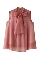 【アナイ/ANAYI】のオーガンジーリボンボウタイブラウス 人気、トレンドファッション・服の通販 founy(ファニー) ファッション Fashion レディースファッション Fashion for Women トップス・カットソー Cut & Sew Tops キャミソール&ノースリーブ Camisoles & Sleeveless Tops シャツ・ブラウス・オフィスカジュアル Elegant Blouses & Button-Ups エアリー Airy Texture エレガント 上品 Elegant オーガンジー Organza Fabric シンプル Simple, Minimal デニム Denim, Jeans Material ノースリーブ Sleeveless, No-Sleeve フェミニン Feminine, Girly リボン Ribbon, Bow thumbnail ピンク|ID: prp329100004882605 ipo3291000000036445389