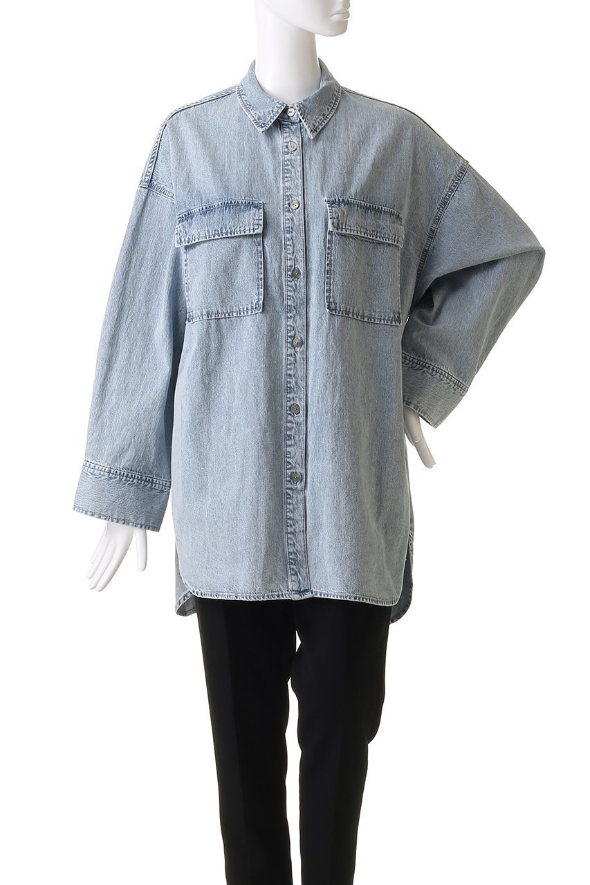 【ハー/HER.】のデニムシャツ 人気、トレンドファッション・服の通販 founy(ファニー) 　ファッション　Fashion　レディースファッション　Fashion for Women　トップス・カットソー　Cut & Sew Tops　シャツ・ブラウス・オフィスカジュアル　Elegant Blouses & Button-Ups　スリーブ　Sleeve, Long Sleeve / Short Sleeve　デニム　Denim, Jeans Material　ロング　Long, Long-Length　羽織　Haori, Light Jacket　other-2|ID: prp329100004882610 ipo3291000000036445428