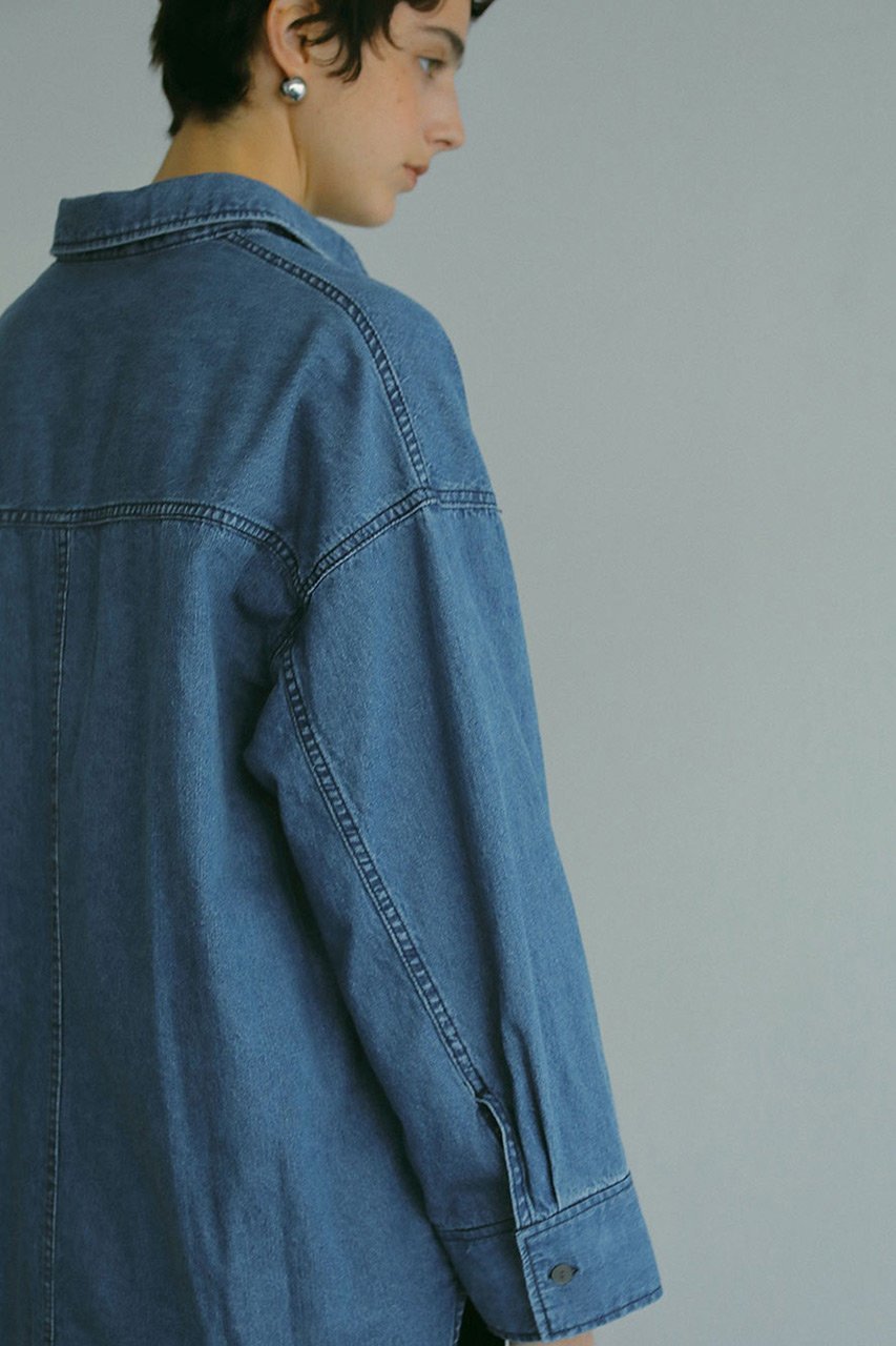 【ハー/HER.】のデニムシャツ 人気、トレンドファッション・服の通販 founy(ファニー) 　ファッション　Fashion　レディースファッション　Fashion for Women　トップス・カットソー　Cut & Sew Tops　シャツ・ブラウス・オフィスカジュアル　Elegant Blouses & Button-Ups　スリーブ　Sleeve, Long Sleeve / Short Sleeve　デニム　Denim, Jeans Material　ロング　Long, Long-Length　羽織　Haori, Light Jacket　other-7|ID: prp329100004882610 ipo3291000000036445437