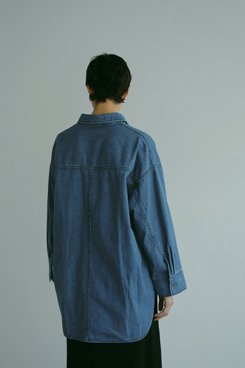 【ハー/HER.】のデニムシャツ 人気、トレンドファッション・服の通販 founy(ファニー) 　ファッション　Fashion　レディースファッション　Fashion for Women　トップス・カットソー　Cut & Sew Tops　シャツ・ブラウス・オフィスカジュアル　Elegant Blouses & Button-Ups　スリーブ　Sleeve, Long Sleeve / Short Sleeve　デニム　Denim, Jeans Material　ロング　Long, Long-Length　羽織　Haori, Light Jacket　other-8|ID: prp329100004882610 ipo3291000000036445439