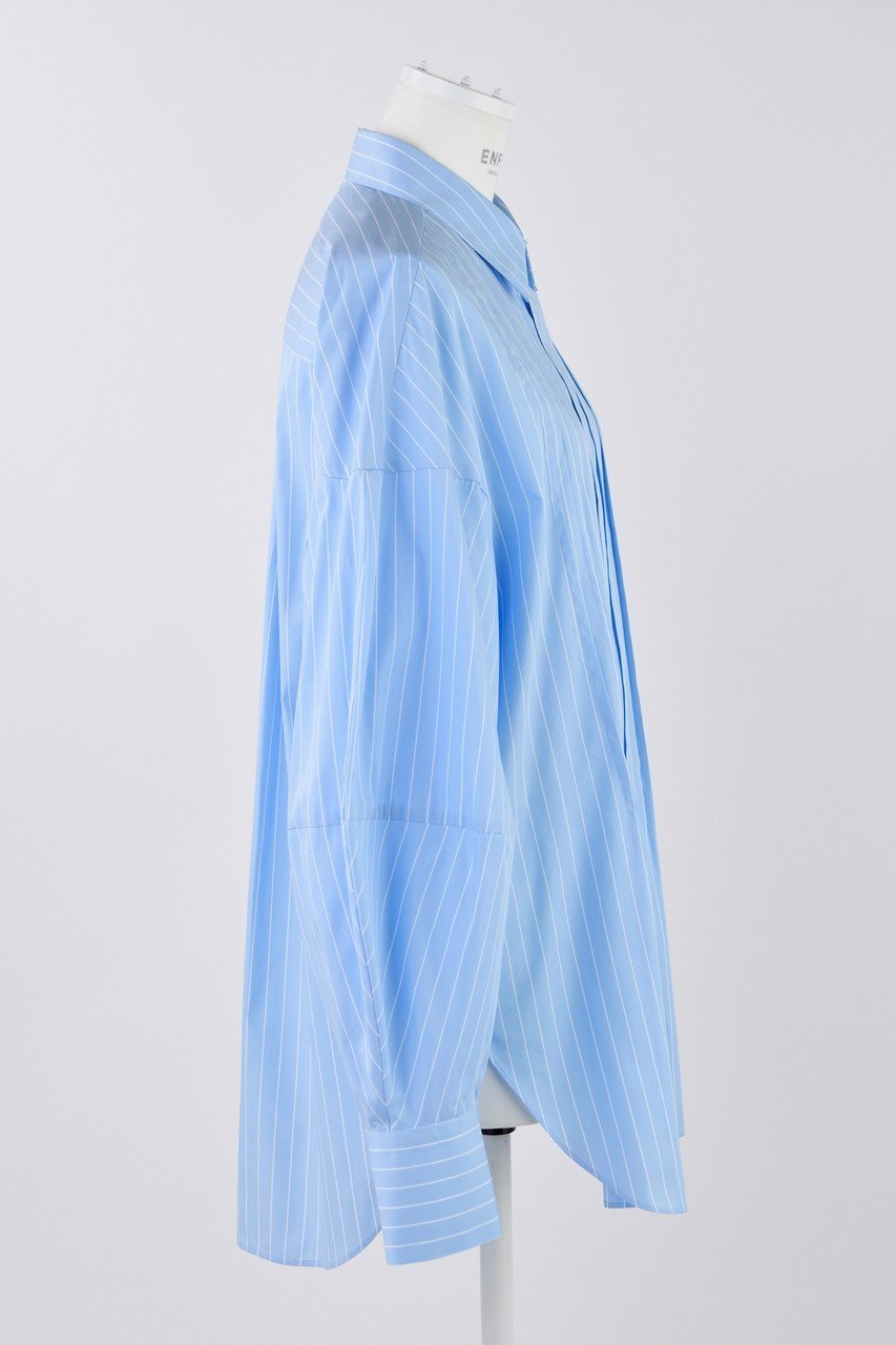 【エンフォルド/ENFOLD】のマットストライプ ランダムタックSH/シャツ 人気、トレンドファッション・服の通販 founy(ファニー) ファッション Fashion レディースファッション Fashion for Women トップス・カットソー Cut & Sew Tops シャツ・ブラウス・オフィスカジュアル Elegant Blouses & Button-Ups ストライプ Stripe, Striped Pattern スリーブ Sleeve, Long Sleeve / Short Sleeve ランダム Random, Irregular ロング Long, Long-Length other-4|ID: prp329100004882613 ipo3291000000036445469