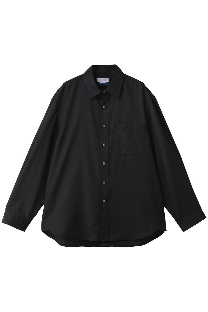 【メゾンスペシャル/MAISON SPECIAL】の【UNISEX】TW Prime-Over L/Sシャツ インテリア・キッズ・メンズ・レディースファッション・服の通販 founy(ファニー) ファッション Fashion レディースファッション Fashion for Women トップス・カットソー Cut & Sew Tops シャツ・ブラウス・オフィスカジュアル Elegant Blouses & Button-Ups ユニセックス Unisex, Genderless クラシカル Classical, Vintage-Inspired シンプル Simple, Minimal スリーブ Sleeve, Long Sleeve / Short Sleeve モダン Modern, Contemporary ロング Long, Long-Length エレガント 上品 Elegant 新作・新入荷 New Arrivals / New In BLK(ブラック)|ID: prp329100004882655 ipo3291000000036445868