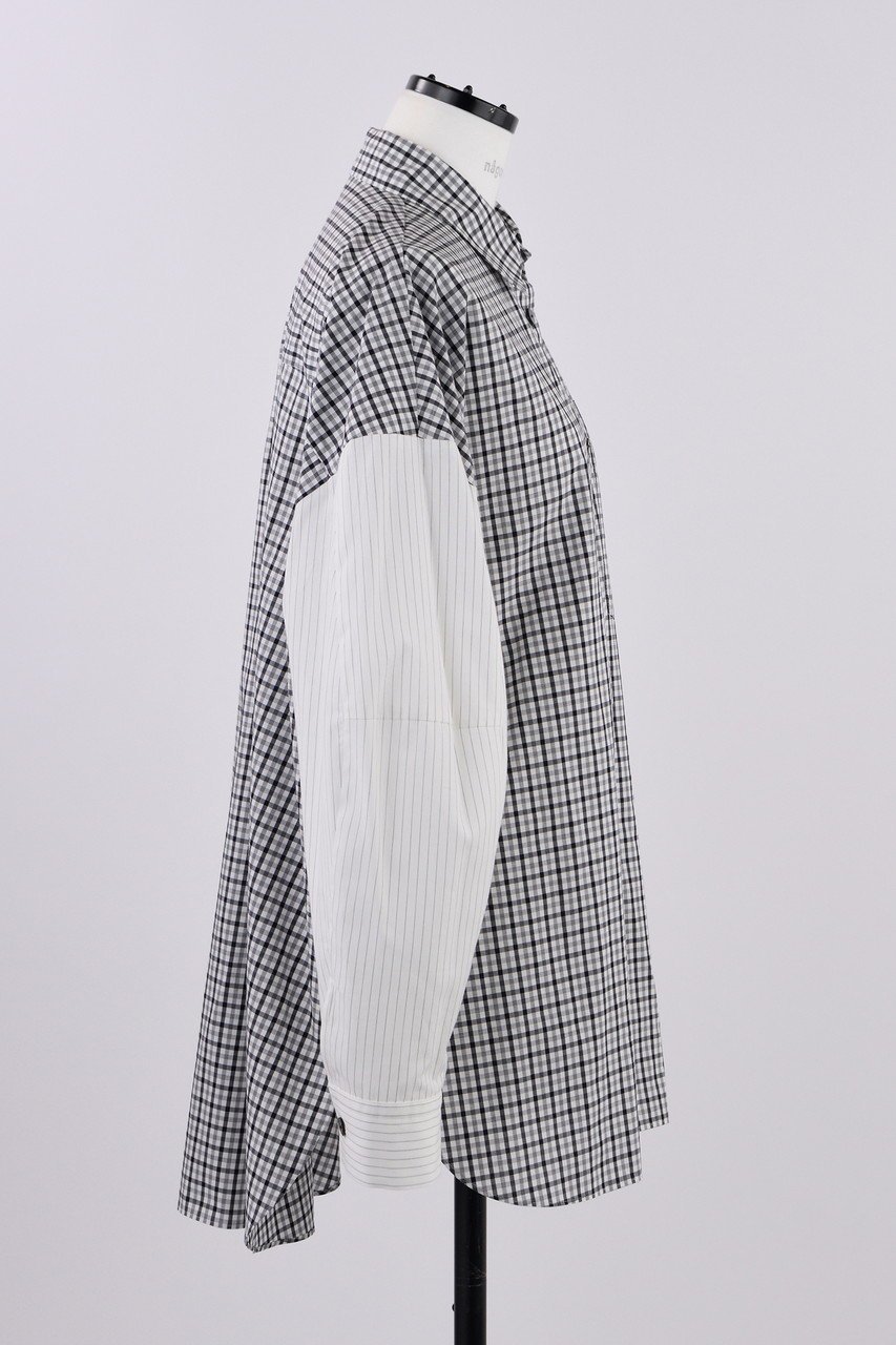 【ナゴンスタンス/nagonstans】のタイプライターcheck 立体スリーブ SH/シャツ 人気、トレンドファッション・服の通販 founy(ファニー) 　ファッション　Fashion　レディースファッション　Fashion for Women　トップス・カットソー　Cut & Sew Tops　シャツ・ブラウス・オフィスカジュアル　Elegant Blouses & Button-Ups　スリーブ　Sleeve, Long Sleeve / Short Sleeve　タイプライター　Typewriter Fabric, Crisp Cotton　ドレス　Dress, One-Piece　フォルム　Silhouette, Form　ベーシック　Basic, Essential　ロング　Long, Long-Length　other-4|ID: prp329100004882667 ipo3291000000036446011