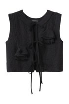 【メゾンスペシャル/MAISON SPECIAL】のFlower Rustic Tops/フラワーラスティックトップス 人気、トレンドファッション・服の通販 founy(ファニー) ファッション Fashion レディースファッション Fashion for Women トップス・カットソー Cut & Sew Tops キャミソール&ノースリーブ Camisoles & Sleeveless Tops シャツ・ブラウス・オフィスカジュアル Elegant Blouses & Button-Ups インナー Innerwear コンパクト Compact, Small Size ノースリーブ Sleeveless, No-Sleeve ビスチェ Bustier, Corset Top フラワー Flower, Floral フロント Front, Front Design モチーフ Motif, Design Theme リボン Ribbon, Bow thumbnail BLK(ブラック)|ID: prp329100004882677 ipo3291000000036446111