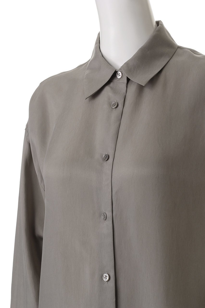 【プルミエ アロンディスモン/1er Arrondissement】のキュプラフィブリルレギュラーカラーシャツ 人気、トレンドファッション・服の通販 founy(ファニー) 　ファッション　Fashion　レディースファッション　Fashion for Women　トップス・カットソー　Cut & Sew Tops　シャツ・ブラウス・オフィスカジュアル　Elegant Blouses & Button-Ups　おすすめ　Recommended / Our Picks　とろみ　Fluid, Flowy Fabric　カシュクール　Wrap Design　キュプラ　Cupro, Eco Fabric　スリーブ　Sleeve, Long Sleeve / Short Sleeve　ボトム　Bottoms, Lower Wear　ロング　Long, Long-Length　エレガント 上品　Elegant　other-5|ID: prp329100004882689 ipo3291000000036446228