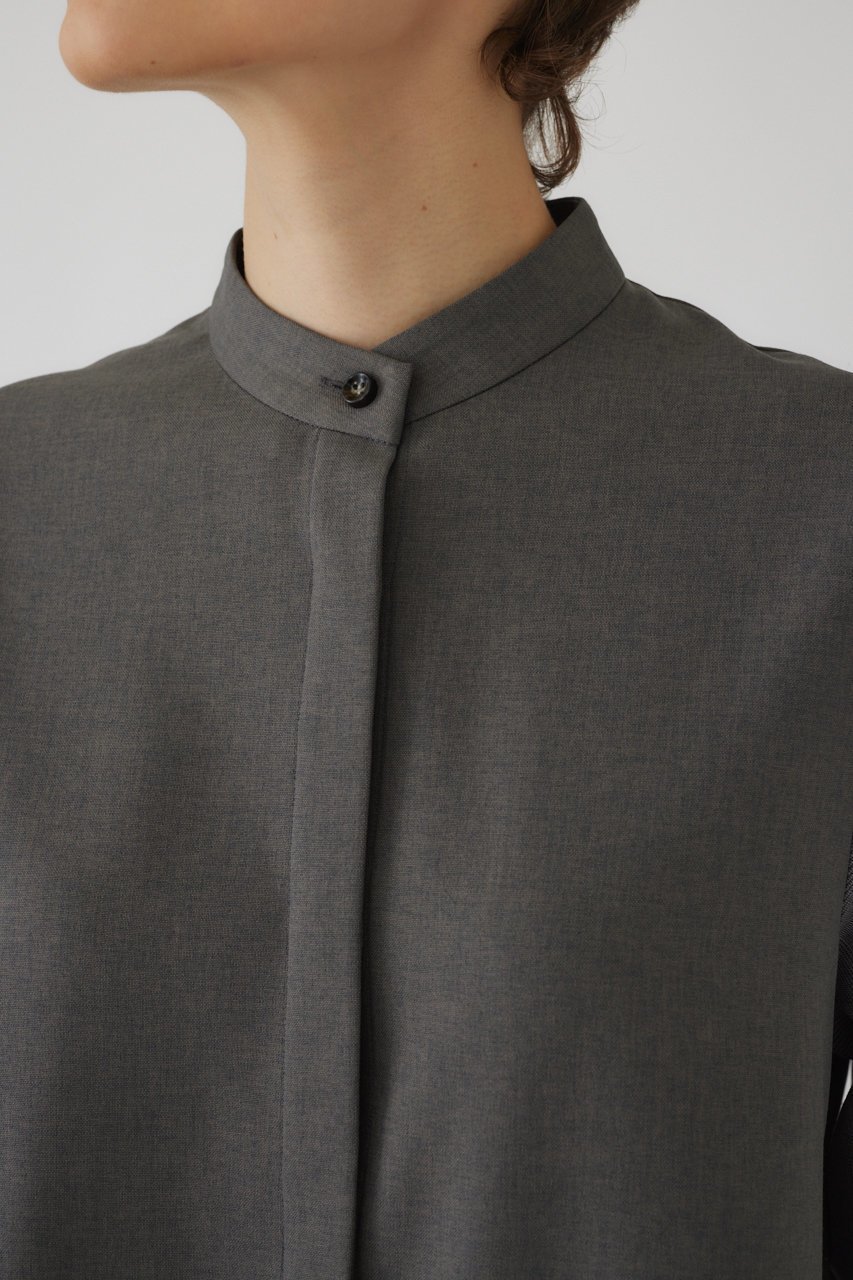 【リムアーク/RIM.ARK】のChic volume sleeve SH/シャツ 人気、トレンドファッション・服の通販 founy(ファニー) 　ファッション　Fashion　レディースファッション　Fashion for Women　トップス・カットソー　Cut & Sew Tops　シャツ・ブラウス・オフィスカジュアル　Elegant Blouses & Button-Ups　ボリューム袖・フリルスリーブブラウス　Voluminous & Ruffle Sleeves / Puffy Sleeve Tops　スタンド　Stand Collar, Upright Stand　スリーブ　Sleeve, Long Sleeve / Short Sleeve　チェック　Check, Plaid, Tartan　バランス　Balance, Style Balance　マニッシュ　Mannish, Boyish　ロング　Long, Long-Length　other-8|ID: prp329100004882711 ipo3291000000036446451