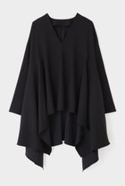 【ル フィル/LE PHIL】の2WAYツイルイレギュラーヘムブラウス 人気、トレンドファッション・服の通販 founy(ファニー) ファッション Fashion レディースファッション Fashion for Women トップス・カットソー Cut & Sew Tops シャツ・ブラウス・オフィスカジュアル Elegant Blouses & Button-Ups イレギュラーヘム Irregular Hem コンパクト Compact, Small Size ストレッチ Stretch, Stretchy Fabric スリーブ Sleeve, Long Sleeve / Short Sleeve ツイル Twist, Twisted Detail ドレープ Drape, Draping Fabric ミックス Mix, Mixed Style ロング Long, Long-Length エレガント 上品 Elegant ビジネス 仕事 通勤 Business / Work / Commuting thumbnail ブラック|ID: prp329100004882713 ipo3291000000036446456