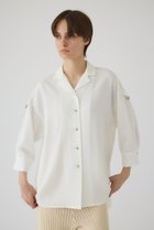 【リムアーク/RIM.ARK】のRoll-up SH/シャツ 人気、トレンドファッション・服の通販 founy(ファニー) ファッション Fashion レディースファッション Fashion for Women トップス・カットソー Cut & Sew Tops シャツ・ブラウス・オフィスカジュアル Elegant Blouses & Button-Ups スタンダード Standard, Basic スリーブ Sleeve, Long Sleeve / Short Sleeve バランス Balance, Style Balance ロング Long, Long-Length ロールアップ Roll-Up, Cuffed Hem 夏 Summer thumbnail ホワイト|ID: prp329100004882731 ipo3291000000036446685