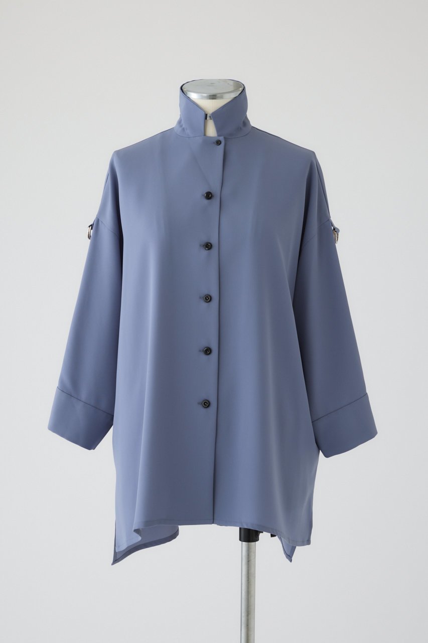 【リムアーク/RIM.ARK】のRoll-up SH/シャツ インテリア・キッズ・メンズ・レディースファッション・服の通販 founy(ファニー) 　ファッション　Fashion　レディースファッション　Fashion for Women　トップス・カットソー　Cut & Sew Tops　シャツ・ブラウス・オフィスカジュアル　Elegant Blouses & Button-Ups　スタンダード　Standard, Basic　スリーブ　Sleeve, Long Sleeve / Short Sleeve　バランス　Balance, Style Balance　ロング　Long, Long-Length　ロールアップ　Roll-Up, Cuffed Hem　夏　Summer　パープル|ID: prp329100004882731 ipo3291000000036446687