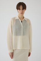 【リムアーク/RIM.ARK】のLace knit SH/シャツ 人気、トレンドファッション・服の通販 founy(ファニー) ファッション Fashion レディースファッション Fashion for Women トップス・カットソー Cut & Sew Tops ニット Knit Tops & Sweaters シャツ・ブラウス・オフィスカジュアル Elegant Blouses & Button-Ups おすすめ Recommended / Our Picks アイレット Eyelet Lace エレガント 上品 Elegant スマート Smart, Elegant スリーブ Sleeve, Long Sleeve / Short Sleeve フラット Flat, Flat Shoes レース Lace, Lace Fabric ロング Long, Long-Length thumbnail オフホワイト|ID: prp329100004882735 ipo3291000000036446709