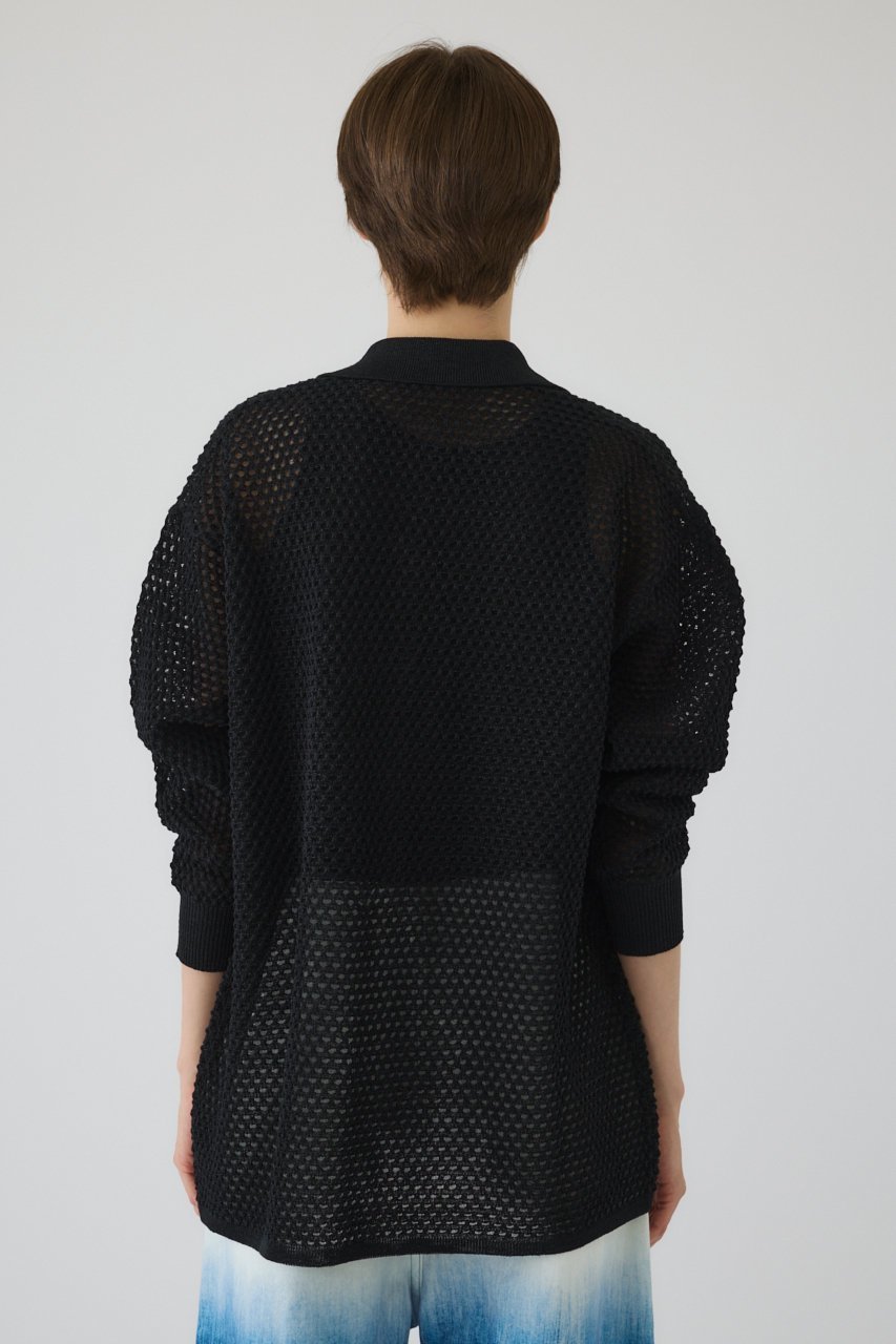 【リムアーク/RIM.ARK】のLace knit SH/シャツ 人気、トレンドファッション・服の通販 founy(ファニー) ファッション Fashion レディースファッション Fashion for Women トップス・カットソー Cut & Sew Tops ニット Knit Tops & Sweaters シャツ・ブラウス・オフィスカジュアル Elegant Blouses & Button-Ups おすすめ Recommended / Our Picks アイレット Eyelet Lace エレガント 上品 Elegant スマート Smart, Elegant スリーブ Sleeve, Long Sleeve / Short Sleeve フラット Flat, Flat Shoes レース Lace, Lace Fabric ロング Long, Long-Length other-4|ID: prp329100004882735 ipo3291000000036446718