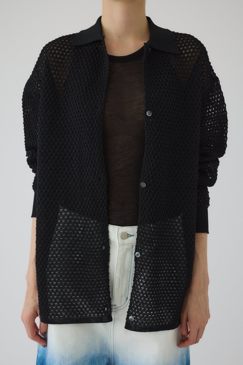 【リムアーク/RIM.ARK】のLace knit SH/シャツ 人気、トレンドファッション・服の通販 founy(ファニー) ファッション Fashion レディースファッション Fashion for Women トップス・カットソー Cut & Sew Tops ニット Knit Tops & Sweaters シャツ・ブラウス・オフィスカジュアル Elegant Blouses & Button-Ups おすすめ Recommended / Our Picks アイレット Eyelet Lace エレガント 上品 Elegant スマート Smart, Elegant スリーブ Sleeve, Long Sleeve / Short Sleeve フラット Flat, Flat Shoes レース Lace, Lace Fabric ロング Long, Long-Length other-6|ID: prp329100004882735 ipo3291000000036446722