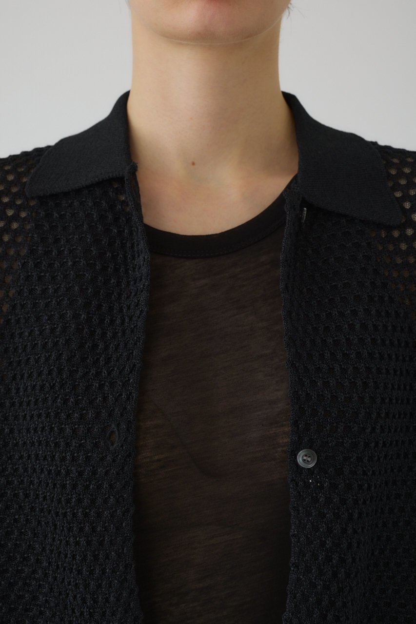 【リムアーク/RIM.ARK】のLace knit SH/シャツ 人気、トレンドファッション・服の通販 founy(ファニー) ファッション Fashion レディースファッション Fashion for Women トップス・カットソー Cut & Sew Tops ニット Knit Tops & Sweaters シャツ・ブラウス・オフィスカジュアル Elegant Blouses & Button-Ups おすすめ Recommended / Our Picks アイレット Eyelet Lace エレガント 上品 Elegant スマート Smart, Elegant スリーブ Sleeve, Long Sleeve / Short Sleeve フラット Flat, Flat Shoes レース Lace, Lace Fabric ロング Long, Long-Length other-7|ID: prp329100004882735 ipo3291000000036446724