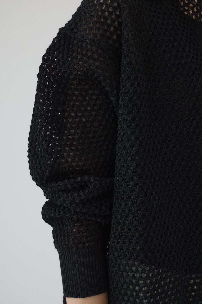 【リムアーク/RIM.ARK】のLace knit SH/シャツ 人気、トレンドファッション・服の通販 founy(ファニー) ファッション Fashion レディースファッション Fashion for Women トップス・カットソー Cut & Sew Tops ニット Knit Tops & Sweaters シャツ・ブラウス・オフィスカジュアル Elegant Blouses & Button-Ups おすすめ Recommended / Our Picks アイレット Eyelet Lace エレガント 上品 Elegant スマート Smart, Elegant スリーブ Sleeve, Long Sleeve / Short Sleeve フラット Flat, Flat Shoes レース Lace, Lace Fabric ロング Long, Long-Length other-8|ID: prp329100004882735 ipo3291000000036446726