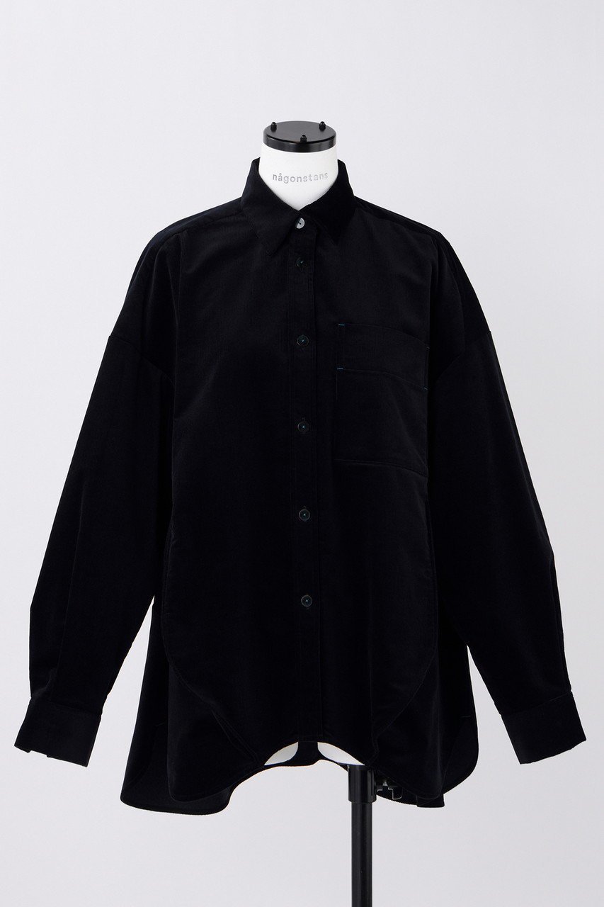 【ナゴンスタンス/nagonstans】の16Wコーデュロイ eggドレープ SH/シャツ インテリア・キッズ・メンズ・レディースファッション・服の通販 founy(ファニー) 　ファッション　Fashion　レディースファッション　Fashion for Women　トップス・カットソー　Cut & Sew Tops　シャツ・ブラウス・オフィスカジュアル　Elegant Blouses & Button-Ups　コーデュロイ　Corduroy, Cord Fabric　スリーブ　Sleeve, Long Sleeve / Short Sleeve　ドレープ　Drape, Draping Fabric　モチーフ　Motif, Design Theme　ロング　Long, Long-Length　人気　Popular, Best Seller　秋　Autumn　Black|ID: prp329100004882747 ipo3291000000036446803