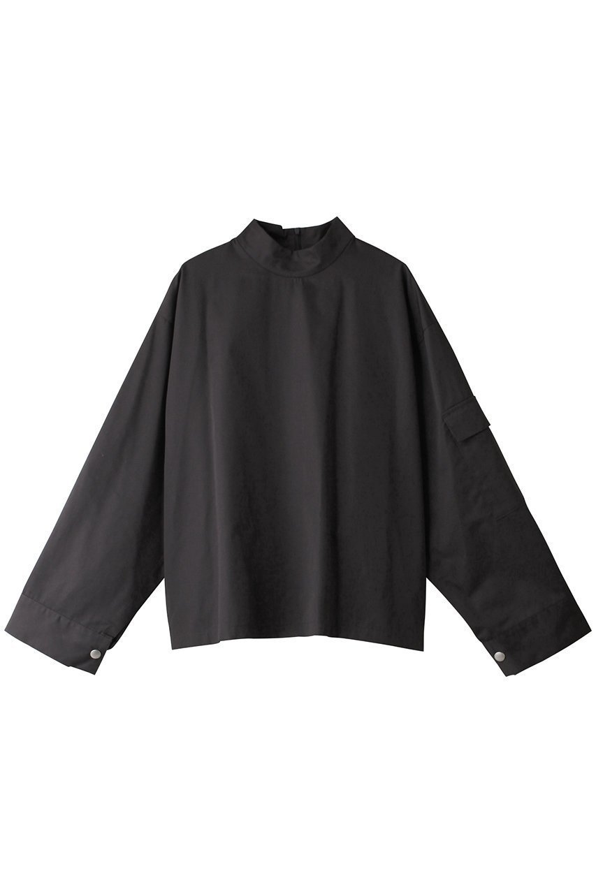 【リムアーク/RIM.ARK】のHigh slit tops/トップス インテリア・キッズ・メンズ・レディースファッション・服の通販 founy(ファニー) 　ファッション　Fashion　レディースファッション　Fashion for Women　トップス・カットソー　Cut & Sew Tops　シャツ・ブラウス・オフィスカジュアル　Elegant Blouses & Button-Ups　スリット　Slit, Slit Detail　スリーブ　Sleeve, Long Sleeve / Short Sleeve　ドット　Polka Dot, Dot Pattern　ポケット　Pocket, Pocket Detail　ロング　Long, Long-Length　長袖　Long Sleeve, Full Sleeve　ダークグレー|ID: prp329100004882760 ipo3291000000036446931