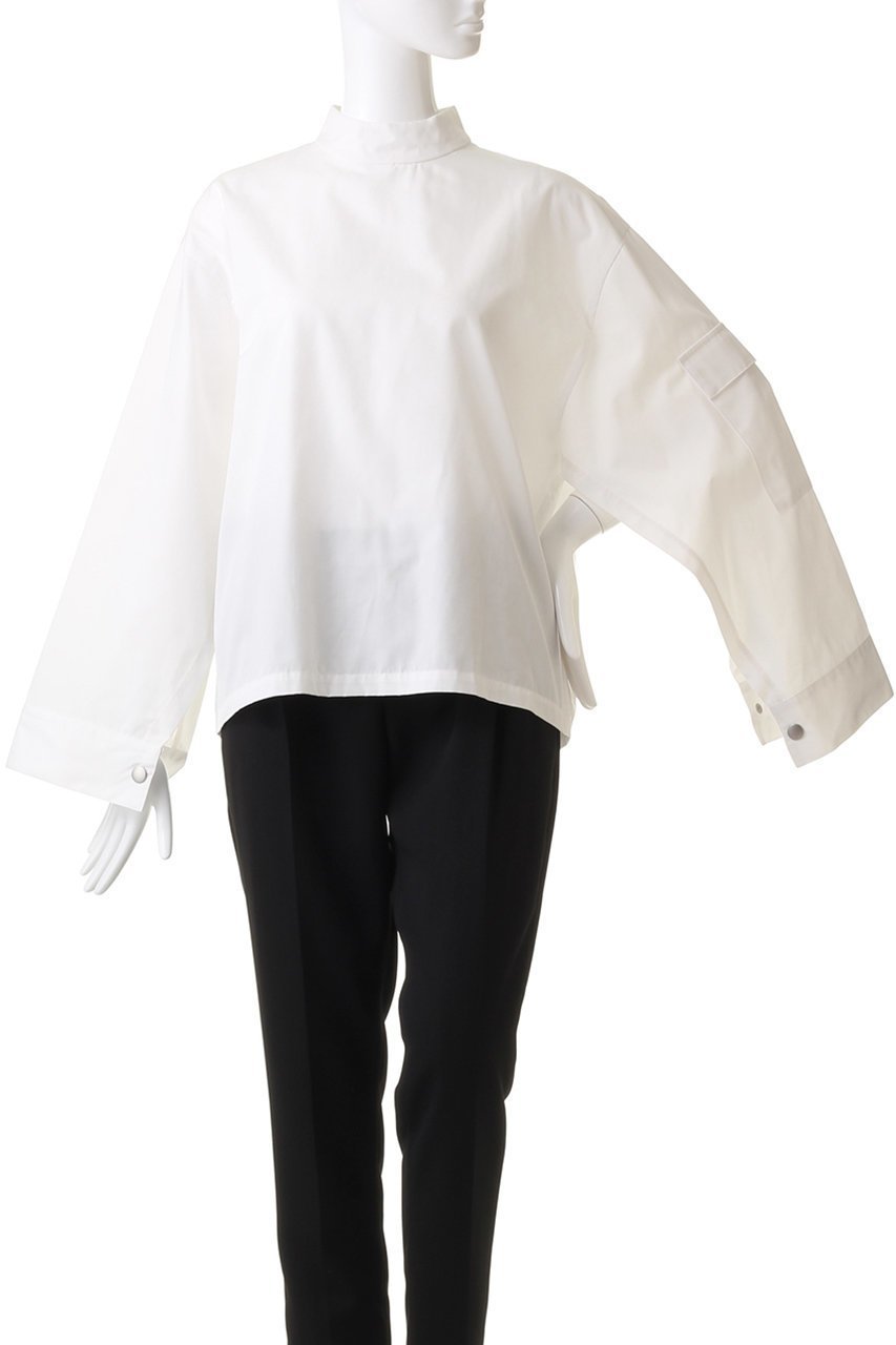 【リムアーク/RIM.ARK】のHigh slit tops/トップス 人気、トレンドファッション・服の通販 founy(ファニー) 　ファッション　Fashion　レディースファッション　Fashion for Women　トップス・カットソー　Cut & Sew Tops　シャツ・ブラウス・オフィスカジュアル　Elegant Blouses & Button-Ups　スリット　Slit, Slit Detail　スリーブ　Sleeve, Long Sleeve / Short Sleeve　ドット　Polka Dot, Dot Pattern　ポケット　Pocket, Pocket Detail　ロング　Long, Long-Length　長袖　Long Sleeve, Full Sleeve　other-6|ID: prp329100004882760 ipo3291000000036446944