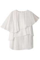 【デパリエ/DEPAREILLE】のフレアブラウス 人気、トレンドファッション・服の通販 founy(ファニー) ファッション Fashion レディースファッション Fashion for Women トップス・カットソー Cut & Sew Tops シャツ・ブラウス・オフィスカジュアル Elegant Blouses & Button-Ups おすすめ Recommended / Our Picks シアー Sheer, See-Through ショート Short, Short Length スリーブ Sleeve, Long Sleeve / Short Sleeve ティアード Tiered, Tiered Style フレア Flare, Flared ラッフル Ruffle, Frill thumbnail オフホワイト|ID: prp329100004882763 ipo3291000000036446952