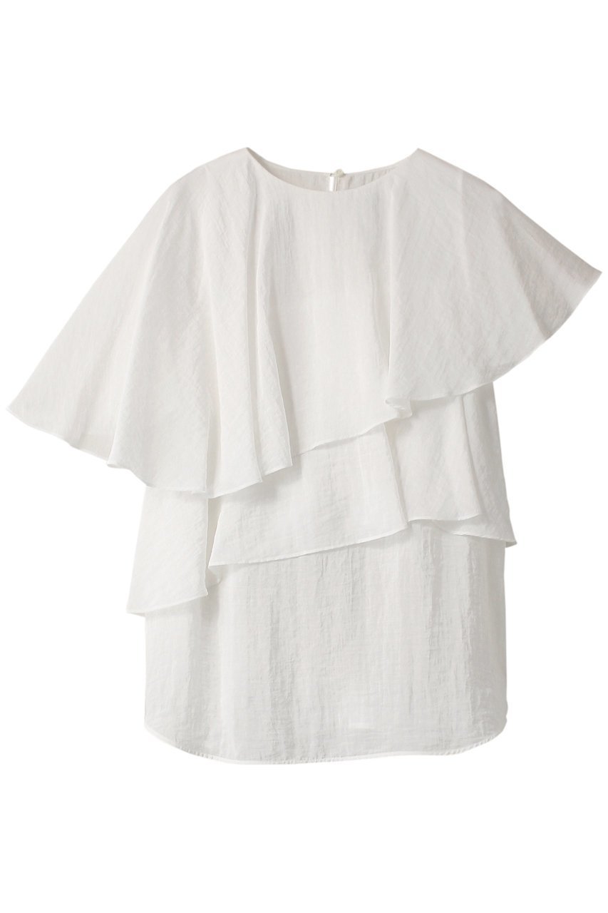 【デパリエ/DEPAREILLE】のフレアブラウス インテリア・キッズ・メンズ・レディースファッション・服の通販 founy(ファニー) ファッション Fashion レディースファッション Fashion for Women トップス・カットソー Cut & Sew Tops シャツ・ブラウス・オフィスカジュアル Elegant Blouses & Button-Ups おすすめ Recommended / Our Picks シアー Sheer, See-Through ショート Short, Short Length スリーブ Sleeve, Long Sleeve / Short Sleeve ティアード Tiered, Tiered Style フレア Flare, Flared ラッフル Ruffle, Frill オフホワイト|ID: prp329100004882763 ipo3291000000036446952