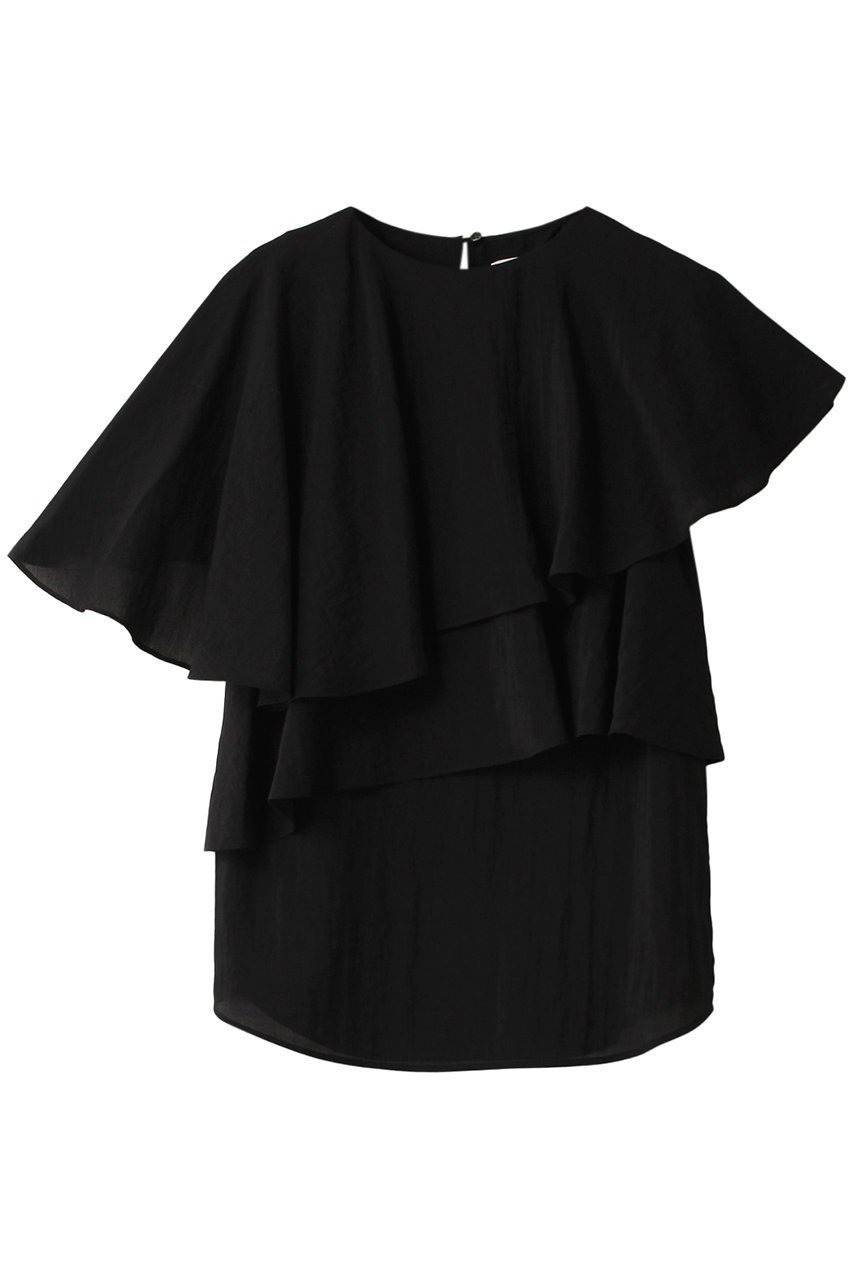 【デパリエ/DEPAREILLE】のフレアブラウス インテリア・キッズ・メンズ・レディースファッション・服の通販 founy(ファニー) ファッション Fashion レディースファッション Fashion for Women トップス・カットソー Cut & Sew Tops シャツ・ブラウス・オフィスカジュアル Elegant Blouses & Button-Ups おすすめ Recommended / Our Picks シアー Sheer, See-Through ショート Short, Short Length スリーブ Sleeve, Long Sleeve / Short Sleeve ティアード Tiered, Tiered Style フレア Flare, Flared ラッフル Ruffle, Frill ブラック|ID: prp329100004882763 ipo3291000000036446956