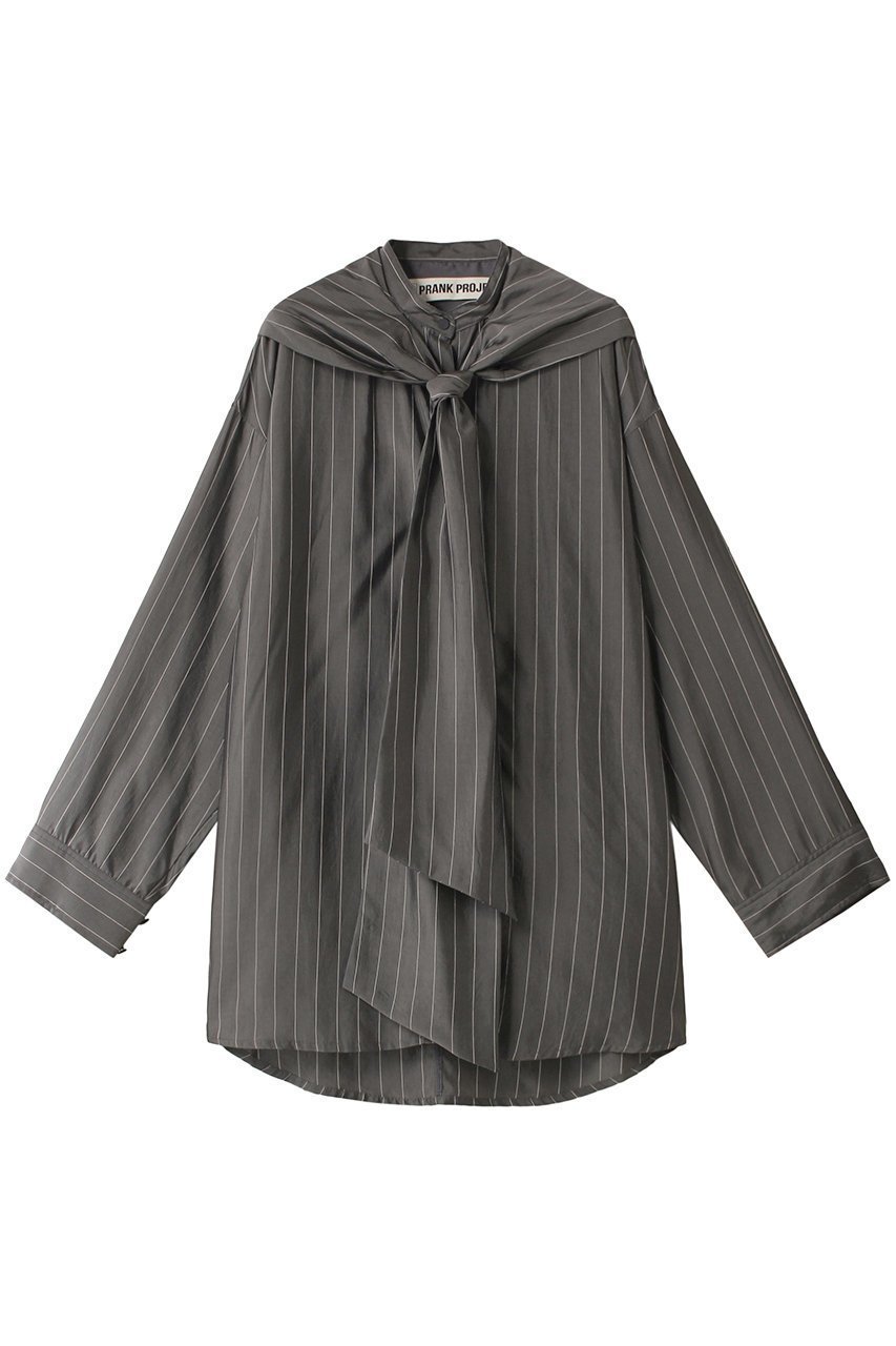 【プランク プロジェクト/PRANK PROJECT】のボウタイフードブラウス / Bow Tie Hood Blouse 人気、トレンドファッション・服の通販 founy(ファニー) 　ファッション　Fashion　レディースファッション　Fashion for Women　トップス・カットソー　Cut & Sew Tops　シャツ・ブラウス・オフィスカジュアル　Elegant Blouses & Button-Ups　おすすめ　Recommended / Our Picks　クラシック　Classic, Timeless Style　ストライプ　Stripe, Striped Pattern　スリーブ　Sleeve, Long Sleeve / Short Sleeve　フレア　Flare, Flared　ロング　Long, Long-Length　ワイド　Wide, Wide Fit　エレガント 上品　Elegant　無地　Plain, Solid Color　 other-1|ID: prp329100004882794 ipo3291000000036447240