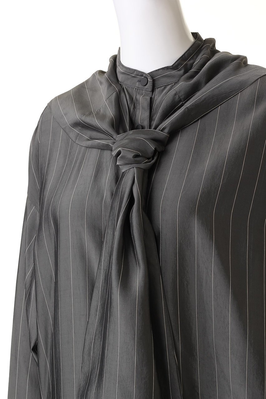 【プランク プロジェクト/PRANK PROJECT】のボウタイフードブラウス / Bow Tie Hood Blouse 人気、トレンドファッション・服の通販 founy(ファニー) 　ファッション　Fashion　レディースファッション　Fashion for Women　トップス・カットソー　Cut & Sew Tops　シャツ・ブラウス・オフィスカジュアル　Elegant Blouses & Button-Ups　おすすめ　Recommended / Our Picks　クラシック　Classic, Timeless Style　ストライプ　Stripe, Striped Pattern　スリーブ　Sleeve, Long Sleeve / Short Sleeve　フレア　Flare, Flared　ロング　Long, Long-Length　ワイド　Wide, Wide Fit　エレガント 上品　Elegant　無地　Plain, Solid Color　other-5|ID: prp329100004882794 ipo3291000000036447254