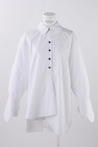 【エンフォルド/ENFOLD】のC/PEブロード アシンメラウンド SH/シャツ 人気、トレンドファッション・服の通販 founy(ファニー) ファッション Fashion レディースファッション Fashion for Women トップス・カットソー Cut & Sew Tops シャツ・ブラウス・オフィスカジュアル Elegant Blouses & Button-Ups おすすめ Recommended / Our Picks アシンメトリー Asymmetrical Style スリーブ Sleeve, Long Sleeve / Short Sleeve ブロード Broadcloth, Fine Cotton ベスト Vest, Waistcoat ベーシック Basic, Essential メルトン Melton, Heavy Wool ロング Long, Long-Length thumbnail ホワイト|ID: prp329100004882801 ipo3291000000036447303