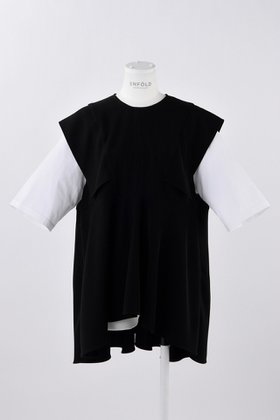 【エンフォルド/ENFOLD】のPEツイル スリーブレイヤー P.O/プルオーバー 人気、トレンドファッション・服の通販 founy(ファニー) ファッション Fashion レディースファッション Fashion for Women トップス・カットソー Cut & Sew Tops シャツ・ブラウス・オフィスカジュアル Elegant Blouses & Button-Ups カジュアルプルオーバー・ニットトップス Pullovers & Knit Tops / Casual Pullovers カットソー Cut and Sewn Top ショート Short, Short Length スリーブ Sleeve, Long Sleeve / Short Sleeve タンク Tank Top, Sleeveless Top ツイル Twist, Twisted Detail パターン Pattern, Design Print フレア Flare, Flared ペプラム Peplum, Flared Hem ルーズ Loose, Oversized |ID:prp329100004882809