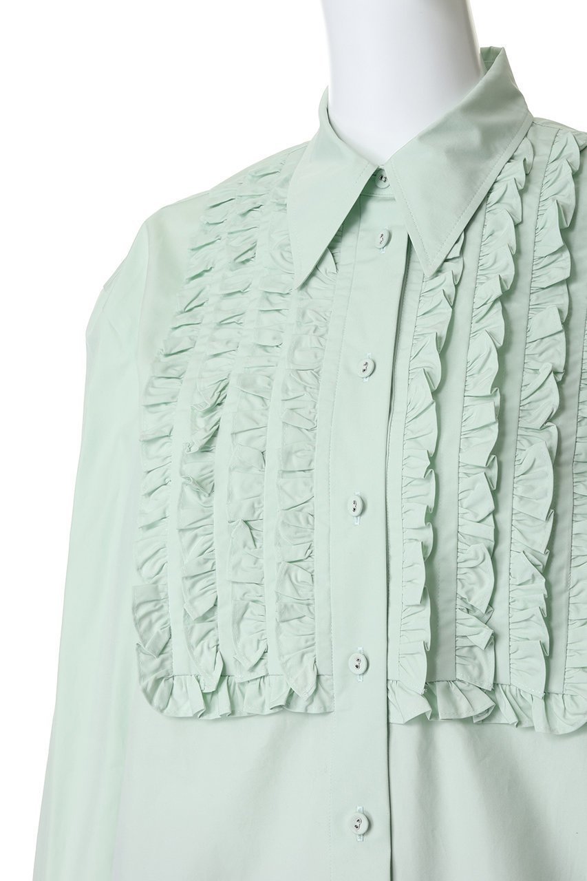 【ジェイドット/j.】の高密度タイプライター フリルシャツ 人気、トレンドファッション・服の通販 founy(ファニー) ファッション Fashion レディースファッション Fashion for Women トップス・カットソー Cut & Sew Tops シャツ・ブラウス・オフィスカジュアル Elegant Blouses & Button-Ups オーガンジー Organza Fabric スリーブ Sleeve, Long Sleeve / Short Sleeve タイプライター Typewriter Fabric, Crisp Cotton デニム Denim, Jeans Material パーティ Party, Party Style フリル Frill, Ruffle ロング Long, Long-Length 新作・新入荷 New Arrivals / New In other-5|ID: prp329100004882826 ipo3291000000036447655