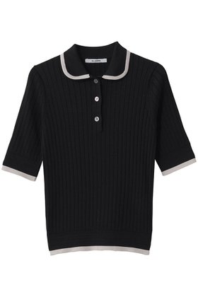 【スローン/SLOANE】の12Gワイドリブ コットン×ポリエステル バイカラー5分袖丸襟ポロ 人気、トレンドファッション・服の通販 founy(ファニー) ファッション Fashion レディースファッション Fashion for Women トップス・カットソー Cut & Sew Tops シャツ・ブラウス・オフィスカジュアル Elegant Blouses & Button-Ups ポロシャツ・きれいめカジュアル Smart-Casual Polo Tops クラシカル Classical, Vintage-Inspired ジャケット Jacket, Outerwear フィット Fit, Slim Fit ポロシャツ Polo Shirt, Collared Tee ワイドリブ Wide Rib, Wide Ribbed Knit 新作・新入荷 New Arrivals / New In |ID:prp329100004882833