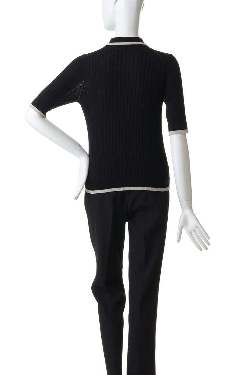 【スローン/SLOANE】の12Gワイドリブ コットン×ポリエステル バイカラー5分袖丸襟ポロ 人気、トレンドファッション・服の通販 founy(ファニー) 　ファッション　Fashion　レディースファッション　Fashion for Women　トップス・カットソー　Cut & Sew Tops　シャツ・ブラウス・オフィスカジュアル　Elegant Blouses & Button-Ups　ポロシャツ・きれいめカジュアル　Smart-Casual Polo Tops　クラシカル　Classical, Vintage-Inspired　ジャケット　Jacket, Outerwear　フィット　Fit, Slim Fit　ポロシャツ　Polo Shirt, Collared Tee　ワイドリブ　Wide Rib, Wide Ribbed Knit　新作・新入荷　New Arrivals / New In　other-4|ID: prp329100004882833 ipo3291000000036447760