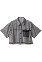 【メゾンスペシャル/MAISON SPECIAL】のSee-through Layered Tulle Shirt/シースルーレイヤードチュールシャツ 人気、トレンドファッション・服の通販 founy(ファニー) ファッション Fashion レディースファッション Fashion for Women トップス・カットソー Cut & Sew Tops シャツ・ブラウス・オフィスカジュアル Elegant Blouses & Button-Ups シアー Sheer, See-Through ショート Short, Short Length ストライプ Stripe, Striped Pattern スリーブ Sleeve, Long Sleeve / Short Sleeve チュール Tulip, Tulip Motif エレガント 上品 Elegant thumbnail BLK(ブラック)|ID: prp329100004882840 ipo3291000000036447826