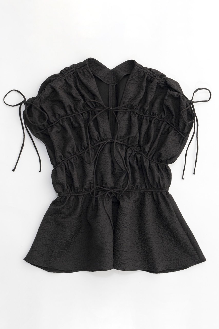 【メゾンスペシャル/MAISON SPECIAL】のShirring Ribbon Blouse/シャーリングリボンブラウス 人気、トレンドファッション・服の通販 founy(ファニー) 　ファッション　Fashion　レディースファッション　Fashion for Women　トップス・カットソー　Cut & Sew Tops　シャツ・ブラウス・オフィスカジュアル　Elegant Blouses & Button-Ups　おすすめ　Recommended / Our Picks　エレガント 上品　Elegant　オケージョン　Occasion Wear　シャーリング　Shirring, Ruched　ショート　Short, Short Length　スポーティ　Sporty, Casual Athletic　スリーブ　Sleeve, Long Sleeve / Short Sleeve　夏　Summer　 other-1|ID: prp329100004882844 ipo3291000000036447883