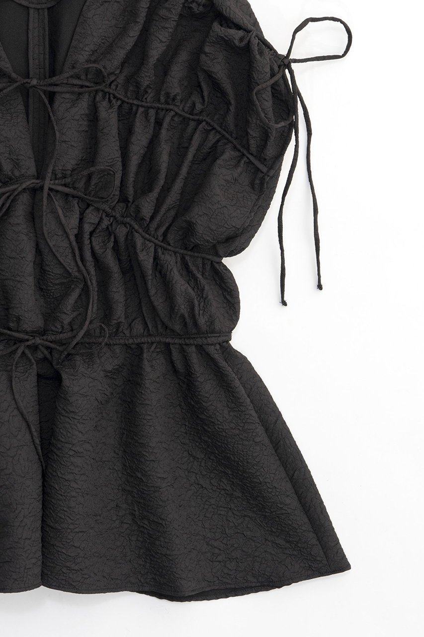 【メゾンスペシャル/MAISON SPECIAL】のShirring Ribbon Blouse/シャーリングリボンブラウス 人気、トレンドファッション・服の通販 founy(ファニー) 　ファッション　Fashion　レディースファッション　Fashion for Women　トップス・カットソー　Cut & Sew Tops　シャツ・ブラウス・オフィスカジュアル　Elegant Blouses & Button-Ups　おすすめ　Recommended / Our Picks　エレガント 上品　Elegant　オケージョン　Occasion Wear　シャーリング　Shirring, Ruched　ショート　Short, Short Length　スポーティ　Sporty, Casual Athletic　スリーブ　Sleeve, Long Sleeve / Short Sleeve　夏　Summer　other-3|ID: prp329100004882844 ipo3291000000036447889