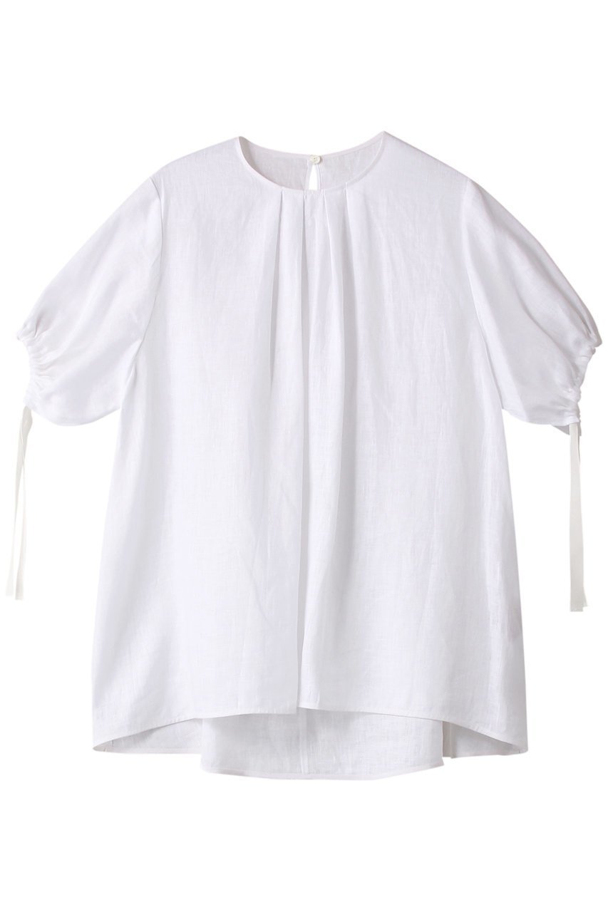 【プレインピープル/PLAIN PEOPLE】のパディストリネン半袖ブラウス 人気、トレンドファッション・服の通販 founy(ファニー) 　ファッション　Fashion　レディースファッション　Fashion for Women　トップス・カットソー　Cut & Sew Tops　シャツ・ブラウス・オフィスカジュアル　Elegant Blouses & Button-Ups　ショート　Short, Short Length　スリーブ　Sleeve, Long Sleeve / Short Sleeve　フェミニン　Feminine, Girly　フラット　Flat, Flat Shoes　リネン　Linen, Linen Fabric　半袖　Short Sleeve, Half Sleeve　 other-1|ID: prp329100004882853 ipo3291000000036447967