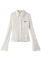 【プランク プロジェクト/PRANK PROJECT】のレースシャツ / Lace Shirt 人気、トレンドファッション・服の通販 founy(ファニー) ファッション Fashion レディースファッション Fashion for Women トップス・カットソー Cut & Sew Tops シャツ・ブラウス・オフィスカジュアル Elegant Blouses & Button-Ups サマー Summer, Summer Style シアー Sheer, See-Through スリーブ Sleeve, Long Sleeve / Short Sleeve フィット Fit, Slim Fit フラワー Flower, Floral レース Lace, Lace Fabric ロング Long, Long-Length thumbnail WHT(ホワイト)|ID: prp329100004882880 ipo3291000000036448203